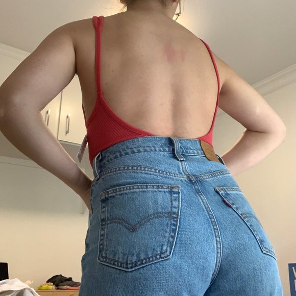 Urban Outfitters Red Ribbed Bodysuit - Picture 2 of 3